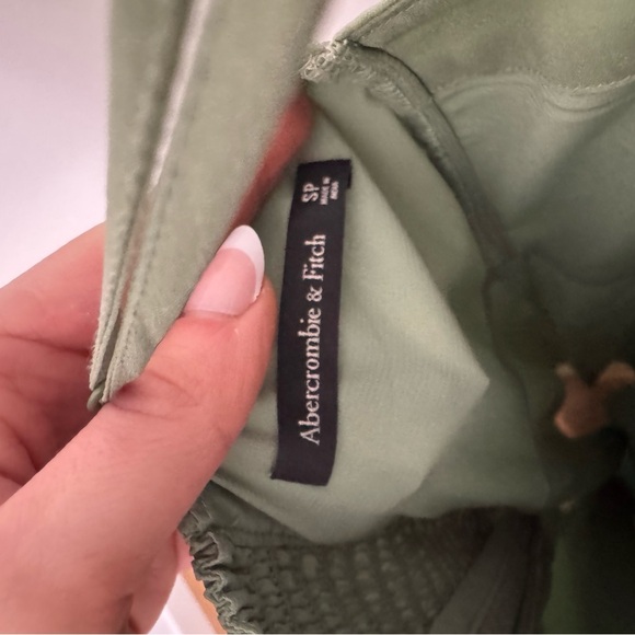 Abercrombie & Fitch Sage Green Spaghetti Strap Maxi Dress - Picture 2 of 3